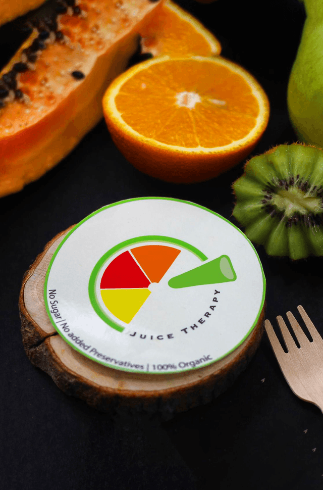 Conceptual food branding graphic